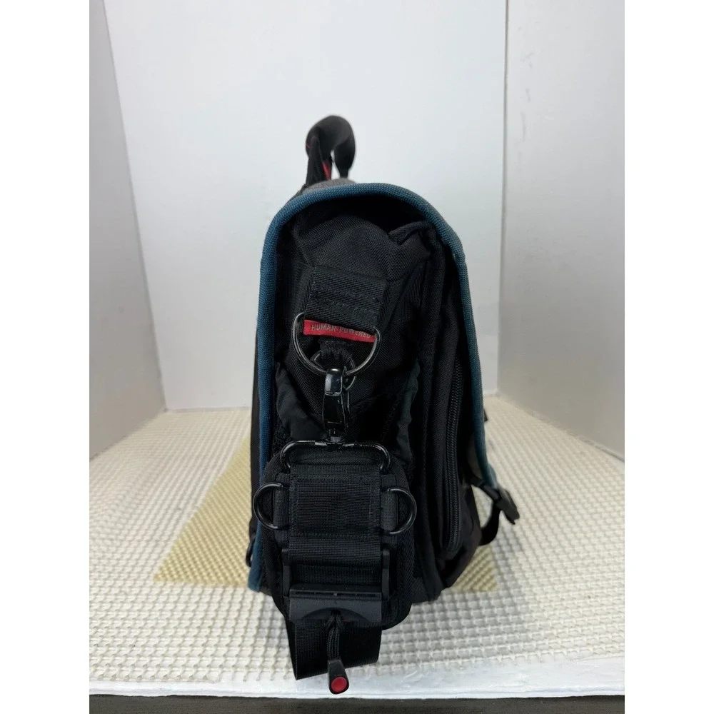 Rickshaw Bagworks Messenger Bag M Black Grey Herringbone Laptop Commuter Bag